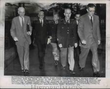 1956 Press Photo White Press Sec James Hagerty escorts staff physicians to the picture