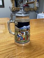 Vintage Zoller Born Handarbeit Lidded Beer Stein Mug Cochem 7.5” Tall Rounded picture