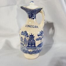 Antique Japanese Vinegar Cruet Pitcher Blue & White picture