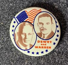 1948 THOMAS DEWEY / EARL WARREN President 1 1/8