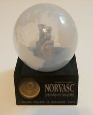 Vintage Desk Paper Weight - Advertising Norvasc Pharma Globe Amlodipine Besylate picture