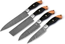 Damascus Knives Custom Handmade 4PC Kitchen Knife Set Damascus Steel High Carbon picture