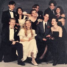 Vintage Color Photo Teenagers Prom Night Group Studio Picture Silly Fun picture