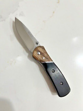 Buck 327 Pocket Knife 2012 - Wood Handle w/clip - good condition picture