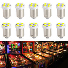 10X Pinball 6.3 Volt LED White Replacement Bulbs 44 47 1847 Bayonet Base BA9S picture