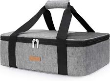 Insulated Casserole Carrier for Hot or Cold Food, 15.7 x 11.4 x 4.7inch, Gray  picture
