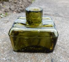 Extremely rare extra large Scottish amber glass boat ink bottle circa 1910 picture