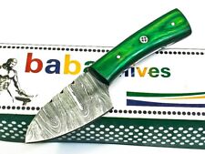 BABA HANDMADE DAMASCUS Steel Dagger Knife Hunting Knife Skinner with Pakka Wood picture