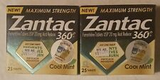 2Pack Zantac 360 Prevent/Relieve Heartburn 25 Tabs Each Famotidine Exp 2/25 picture