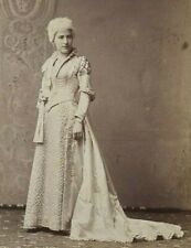 Vintage 1890s? Woman Stage Theatre Actress Wig Dress Harrisburg PA Cabinet Card picture