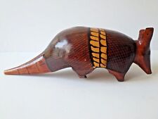 Armadillo Hand Carved Wood Stained Lacquered 13