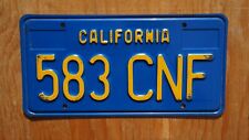 1970's California Passenger License Plate # 583 CNF picture