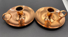 *Vintage* Beautiful* Copper Taper Candlestick Holders* Set of Two picture