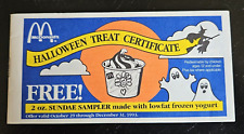 Vintage 1993 McDonald's Halloween Treat Certificate Booklet - 11/12 Coupons picture