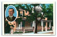 Postcard Birthplace of Woodrow Wilson, Staunton VA portrait W45 picture