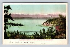 Seattle WA-Washington, Olympic Range From Kinnear Park, Vintage Postcard picture