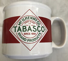 TABASCO Brand Products LARGE Coffee SOUP Cups Mugs McILHENNY'S Co. DDJ Red White picture