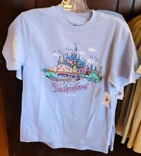 Disney Parks Disneyland Fantasyland Baby Blue Adult Shirt LARGE New picture