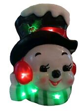 Cracker Barrel Christmas Light Up snowman Hanging Decoration Vintage Design picture