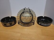 3 Vintage Casino Ashtrays - Golden Nugget, Silver Legacy, Golden Gate picture