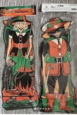 4 Halloween Party Decoration Fanci Dressed Cutouts Vintage Beistle 1950 Repro picture