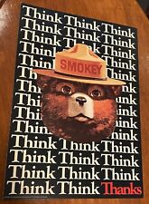 VINTAGE SMOKEY THE BEAR THINK BEFORE YOU STRIKE FOREST FIRE POSTER 13x18.5 THICK picture