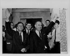 1960 Sen JOHN F KENNEDY & Running Mate LYNDON JOHNSON Wire Photo picture