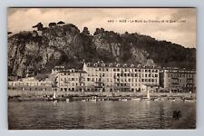 Nice-France, Le Mont du Chateau et le Quai Lunel, Vintage Souvenir Postcard picture