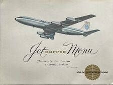 Pan Am Airlines Clipper Class Service Menu - The President Special picture