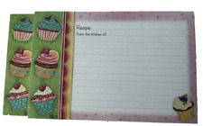 Brownlow Recipe Cards 36-4”X 6” Cupcakes Design Lot Of 2 Packs (72 Cards) Lined picture