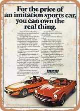 METAL SIGN - 1976 Fiat X1 9 And 124 Spider Own the Real Thing Vintage Ad picture