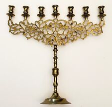 Vintage Large Brass 7 Candle Candelabra, 23 in tall, weighs 9 lbs, Candle Holder picture