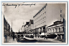 Tammerfors Tampere Finland  Postcard Hameenkatu Main Street 1930 RPPC Photo picture