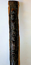 Vintage African Tree Of Life Ebony?.. Wood Carving Sculpture 18” Art Figures picture