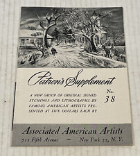 Vintage 1947 Booklet Patron’s Supplement No. 38 Associated American Artists  picture