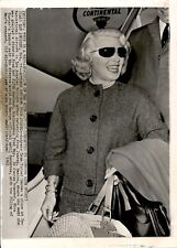 LG31 1962 Wire Photo ACTRESS RETURNS FROM JUAREZ Lana Turner Hollywood Blonde picture