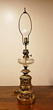 Vintage Antique R. Ditmar Wien Electric Ornate Brass Kerosene Oil Lamp picture