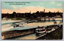 Philadelphia Pennsylvania Schuylkill River Fairmount Water Works DB Postcard picture