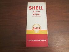 Vintage 1946 Shell Oil Road Map: Maine picture