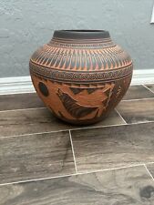 Native American Original Acoma Pueblo Pottery Signed Pot Vase New Mexico Sanchez picture