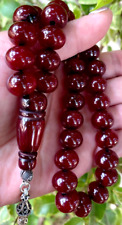 Muslim Islamic Germany Faturan Red 33 Prayer Beads Rosary Tesbih Misbaha 65gr picture