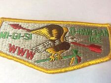O-PAW-GAN 162 WWW BSA Boy Scouts of America MI GI SI Flap Badge Patch 4 ½