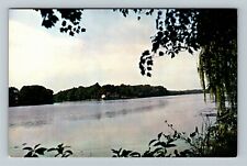 Milford DE-Delaware, Beautiful Haven Lake, Residence Vintage Souvenir Postcard picture