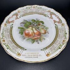 Carnation Mcnicol 1912 Calendar Plate “Compliments Of Royal Tea & Coffee Co. picture