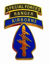 SPECIAL FORCES RANGER AIRBORNE Military Veteran US ARMY Hat “Triple Canopy” Pin picture