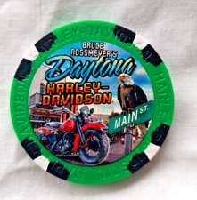 Harley Davidson Daytona Beach Main St. Old Bruce Rossmyer Poker Chip picture