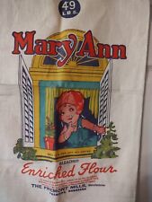 Old Mary Ann Flour Fremont Mills Flour Sack Label 49# Fremont NE Nebraska picture
