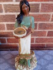 VTG Native American Squaw Statue Figurine Western Indian Collectible 13