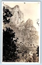 Utah UT Postcard RPPC Photo Lady Mountain Zion National Park c1930's Vintage picture