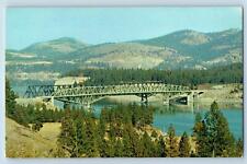 Lake Roosevelt Washington WA Postcard Kettle Falls Bridge Scenic View c1960's picture